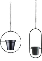 Metal Hanging Planters, Modern Plant Hanger - Image 6
