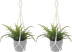 2 PCS Macrame Plant Hanger Indoor Hanging Plant Holder Hand-Woven Cotton Rope by Sliverdew