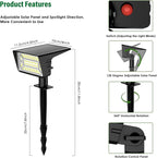 Solar Spot Lights Outdoor with 60 LED & Auto On/Off, 6 Pack Solar Lights - Image 7