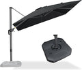 PURPLE LEAF 9 Feet Square Cantilever Umbrella Patio Umbrella by PURPLELEAF