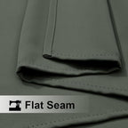 NICETOWN 2 Panels Greyish Green Blackout Bottom Weighted Outdoor Curtains - Image 8