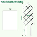 Metal Trellis for Climbing Plants Indoor, 16.36 inch Small Trellis for Potted - Image 6