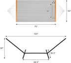 Two Person Hammock with Stand for Outside Heavy Duty, Outdoor Patio Hammock - Image 4