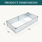 DUMOS Raised Garden Bed Outdoor, Large Metal Garden Bed - Image 2