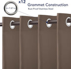 PureFit Outdoor Curtains for Patio Waterproof Weatherproof, UV Resistant - Image 4