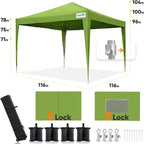 Quictent Privacy 10x10 Pop up Canopy Tent - Image 6