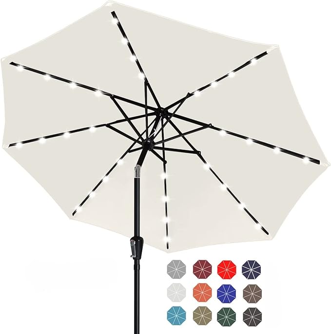 ABCCANOPY Durable Solar Led Patio Umbrellas by ABCCANOPY