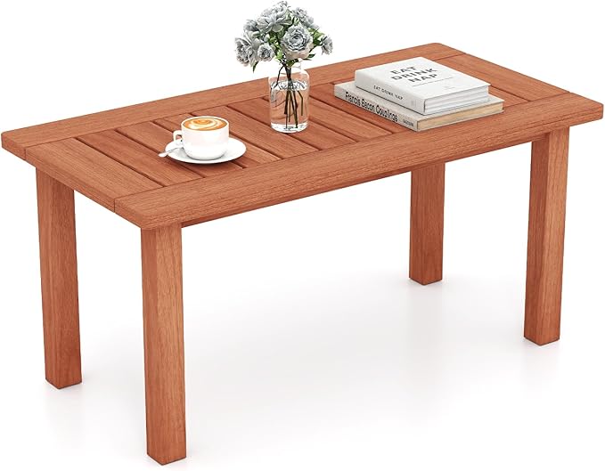 Tangkula Outdoor Coffee Table, 35.5” Patio Table by TANGKULA