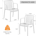 Patio Dining Chairs Set of 4, All-Weather Outdoor and Indoor Stackable Chairs - Image 2
