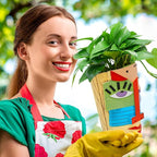 Abstract Face Planters Pots Head, Unique Head Planter - Image 9