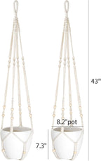 Mkono 43 Inch Macrame Plant Hanger Large - Image 6
