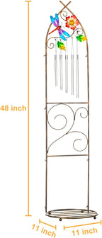 Garden Trellis with Plant Stands, 48” Metal Detachable Dragonfly Plant Pot - Image 3