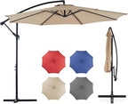 OLIXIS Offset Patio Umbrella, 9.7FT Cantilever Table Umbrellas by OLIXIS
