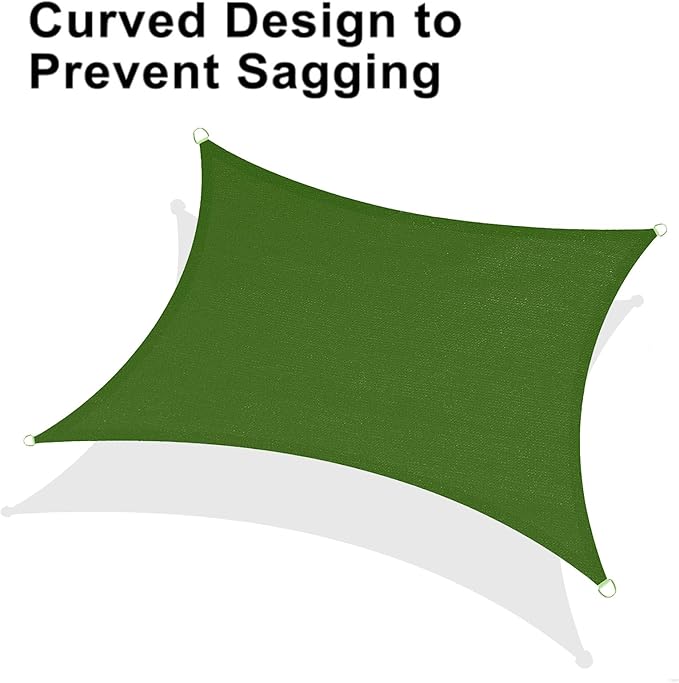 LOVE STORY Custom Size 10'x12' Piquant Green Sun Shade Sail Rectangle UV Block - Image 6