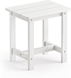 LUE BONA Outdoor Side Table, HDPS Small Outdoor Adirondack Side Tables by LUEBONA