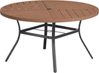 VICLLAX Round Patio Table with Adjustable Umbrella Hole by HOME