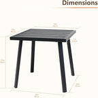 C-Hopetree Small Metal Outdoor Coffee Side Table - Image 2