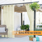 RYB HOME 2 Panels Outdoor Curtains - Image 6