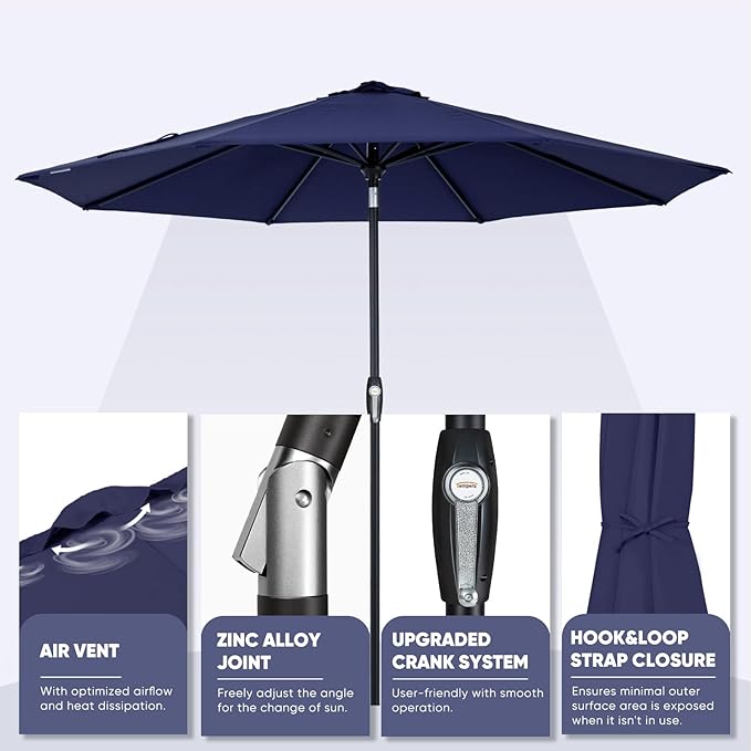 Tempera Patio Market Outdoor Table Umbrella - Image 4