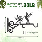 2-Pack Aesthetic Plant Hangers Outdoor – 10 Inch Metal Hanging Plant Bracket - Image 4