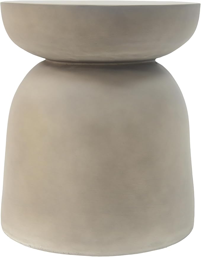 Christopher Knight Home Stela Patio Lightweight Concrete Drum Side Table - Image 9
