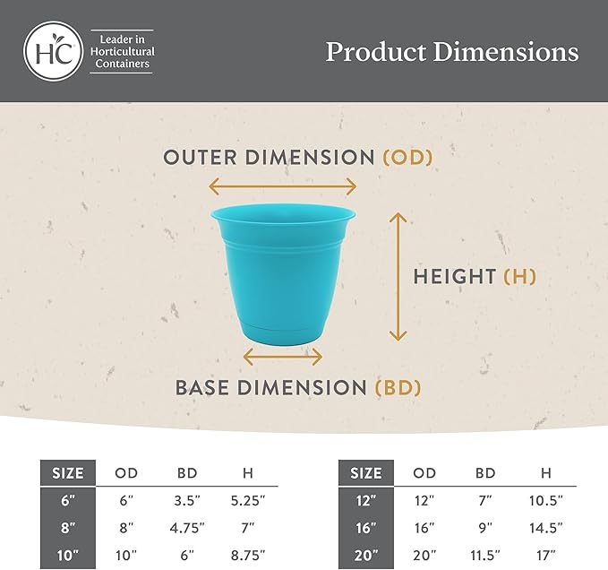 The HC Companies 6 Inch Eclipse Round Planter Pots - Image 5