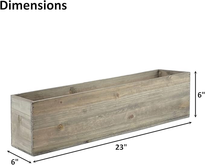 CYS EXCEL Rectangle Wood Planter Box - Image 2