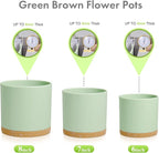 8/7/6 inch Plant Pots, 3 Pack Cylinder Flower Pots - Image 6