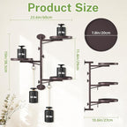 iDavosic.ly Rotating Window Plant Shelves, 3-Tier Metal Wall Stand - Image 3