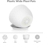 12/10/9 inch Large Plant Pots, 3 Pack Wide Flower Pots - Image 4