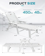 Ciokea Lounge Chair Outdoor, Oversized Chaise Lounge Chair - Image 3