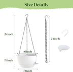 2 Pack 10 Inch Self Watering Hanging Planters - Image 3