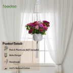 3 Pack Macrame Plant Hanger Indoor Hanging Planter - Image 2