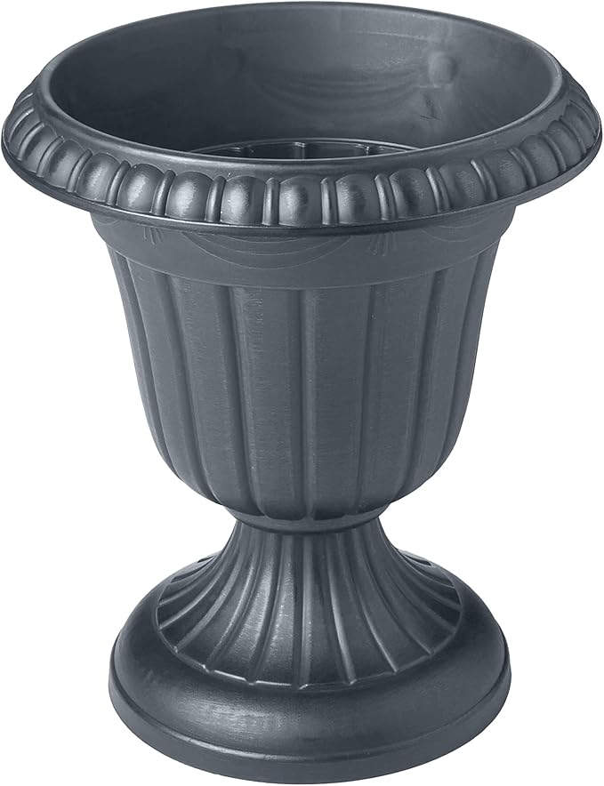 Arcadia Garden Products PL10GY Indoor/Outdoor Classic Traditional Plastic Urn - Image 2
