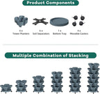 Strawberry Stackable Planters, Vertical Tower Garden, 6 Tiered Stacking Herb - Image 7