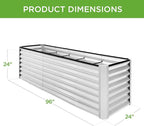 Best Choice Products 8x2x2ft Raised Outdoor Metal Garden Bed, Deep Root Box - Image 3
