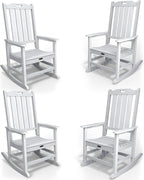Oversized Rocking Chair Set of 4, Outdoor Rocking Chair by THOEOE