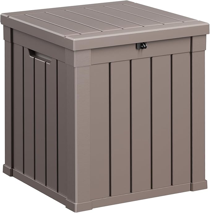 40 Gallon Resin Deck Box, Lockable Patio Outdoor Storage Box by OutdoorLivingPerfected