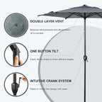 Abba Patio 7.5FT Lyon Outdoor Patio Umbrella Outdoor Table Umbrella - Image 2