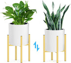 Plant Stand for 10"-16" Plant Pot Indoor Outdoor Corner, Adjustable Metal Heavy - Image 2