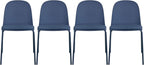 2xhome Parent Modern Stackable Armless Dining Chair | Plastic Shell Seat by 2xhome