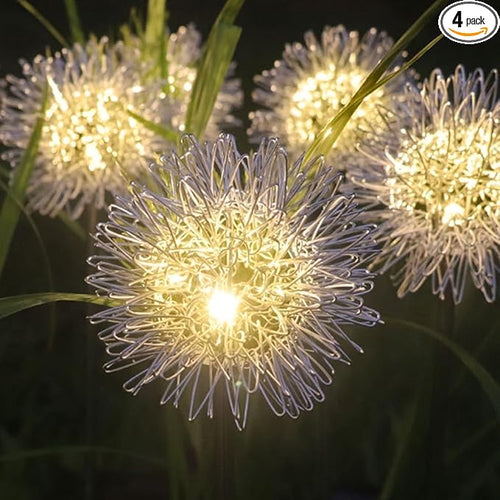 4PK 32LED Solar Garden Lights Outdoor, Dandelion Solar Lights Outdoor, IP65 by KAQ