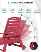 Outdoor Chaise Lounge Chair Set of 2, Patio Lounge Chairs - Image 4