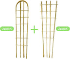 Natural Bamboo Trellis, Fan-Shaped+U-Shape, Plant Support Trellis - Image 3