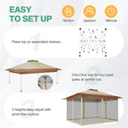C0BIZI Gazebo 10x15 Pop up Canopy, Gazebos on Clearance-Canopy Tent - Image 8