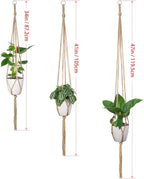 Petutu Plant Hangers Indoor Macrame Hanging Planter Holder 6 Pack, 3 Sizes - Image 2