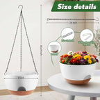 4-Piece Set of 8-Inch Hanging Planters - Image 3