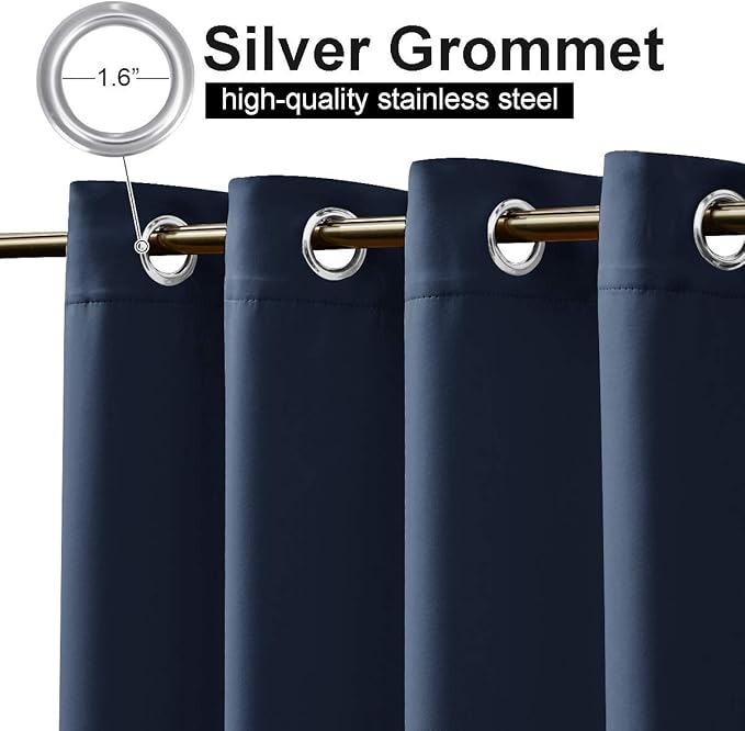 NICETOWN Outdoor Curtain for Patio Waterproof, Rustproof Top and Bottom Grommet - Image 2
