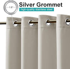 NICETOWN Outdoor Curtains for Patio Waterproof, Rustproof Grommet Room - Image 2