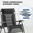 Zero Gravity Chair Set of 2 Oversized Padded Recliner - Image 6
